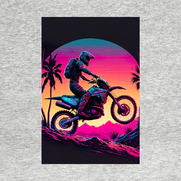 Cyber Future Dirt Bike With Neon Colors by KoolArtDistrict